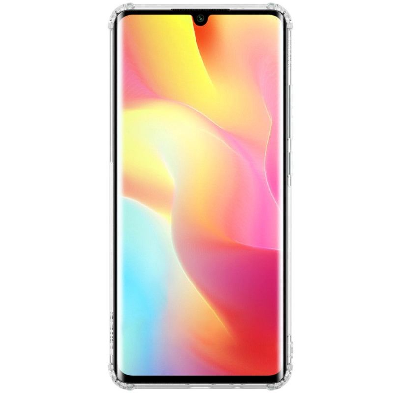 Etui Xiaomi Mi Note 10 Lite Przezroczysty Szary Wzmocniony Przezroczysty Nillkin Etui Ochronne