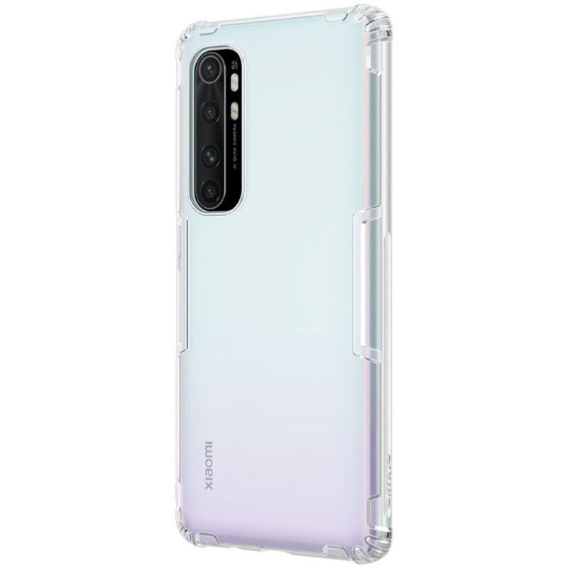 Etui Xiaomi Mi Note 10 Lite Przezroczysty Szary Wzmocniony Przezroczysty Nillkin Etui Ochronne