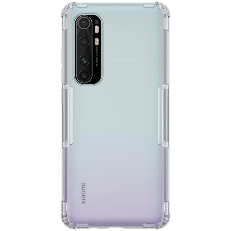 Etui Xiaomi Mi Note 10 Lite Przezroczysty Szary Wzmocniony Przezroczysty Nillkin Etui Ochronne