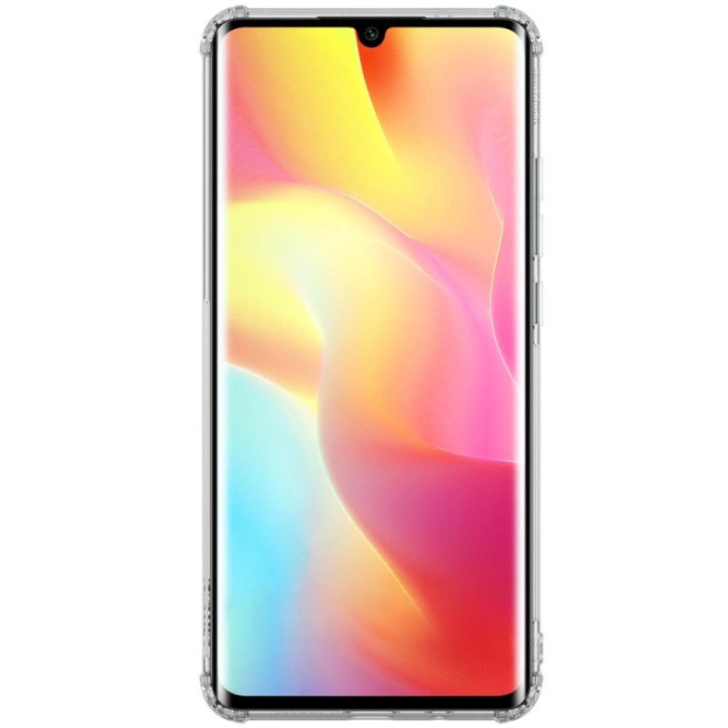 Etui Xiaomi Mi Note 10 Lite Przezroczysty Szary Wzmocniony Przezroczysty Nillkin Etui Ochronne