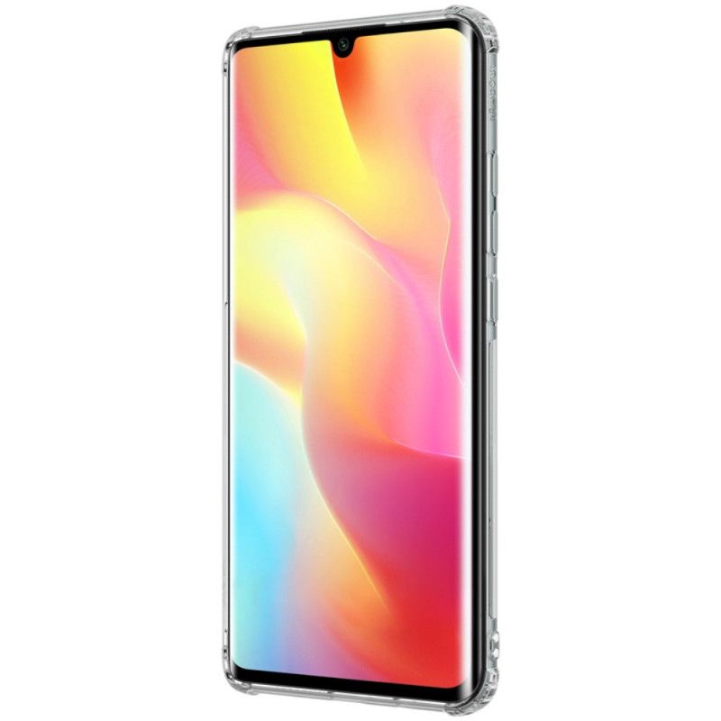 Etui Xiaomi Mi Note 10 Lite Przezroczysty Szary Wzmocniony Przezroczysty Nillkin Etui Ochronne