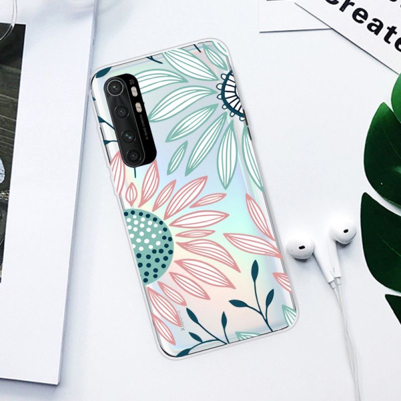 Etui Xiaomi Mi Note 10 Lite Różowy Magenta Czysty Różowy Kwiat