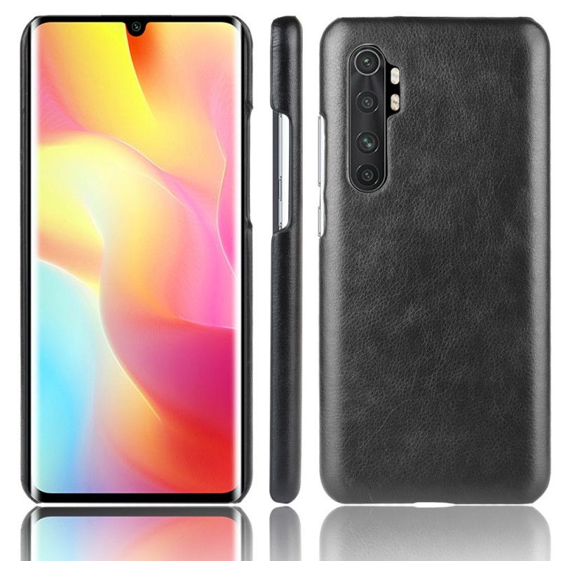 Etui Xiaomi Mi Note 10 Lite Szary Czarny Efekt Skóry Lychee Performance