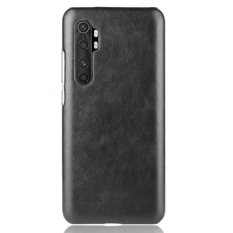 Etui Xiaomi Mi Note 10 Lite Szary Czarny Efekt Skóry Lychee Performance