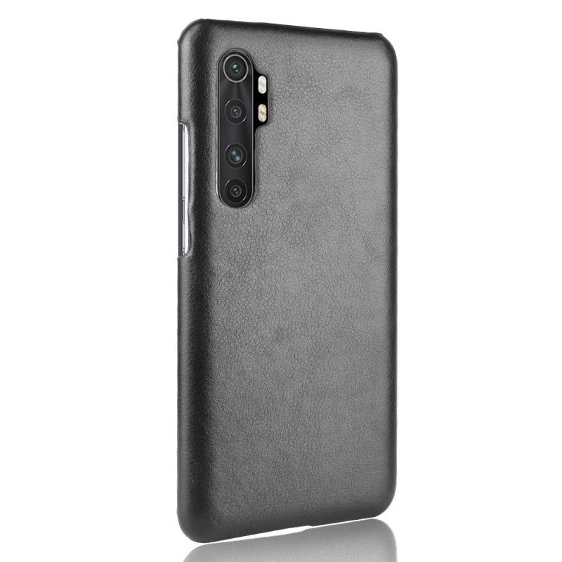 Etui Xiaomi Mi Note 10 Lite Szary Czarny Efekt Skóry Lychee Performance