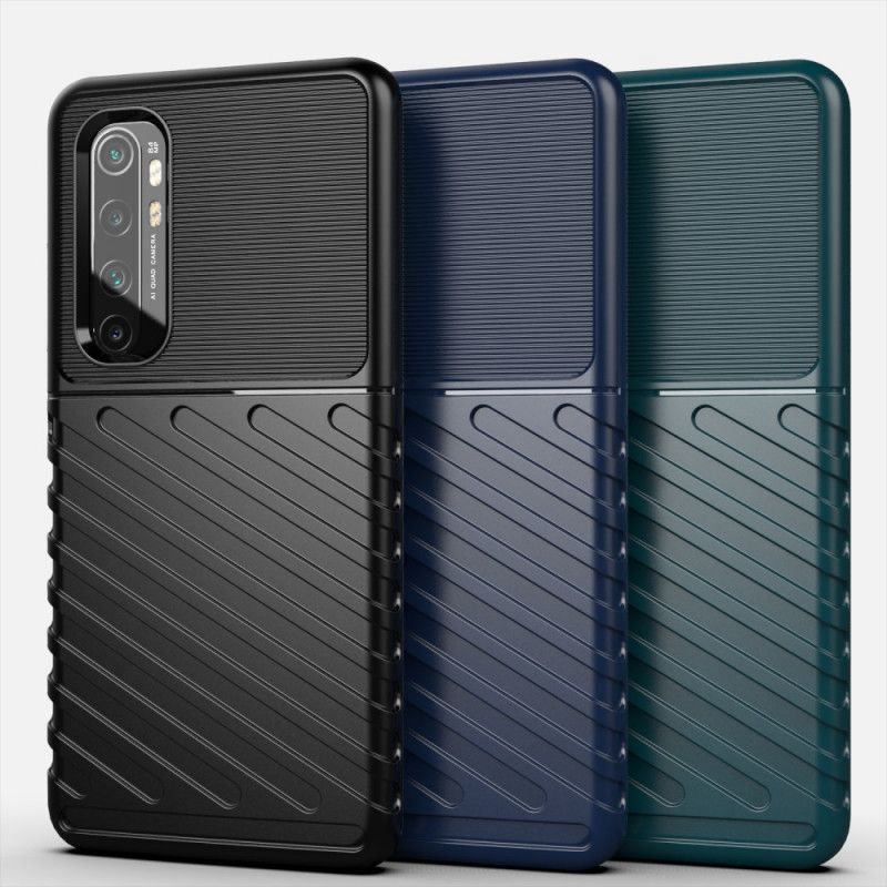 Etui Xiaomi Mi Note 10 Lite Zielony Czarny Seria Grzmotów