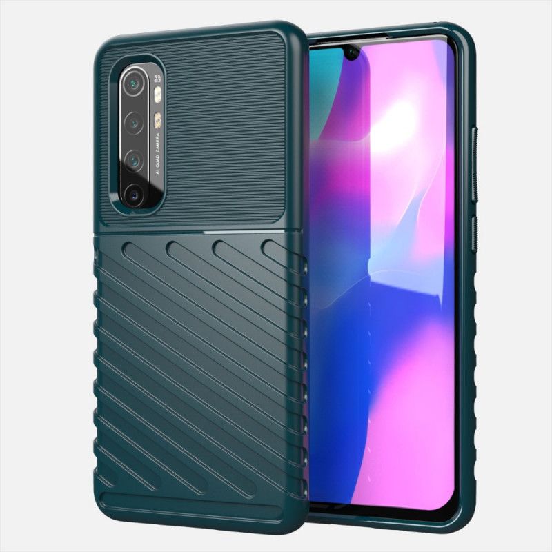 Etui Xiaomi Mi Note 10 Lite Zielony Czarny Seria Grzmotów