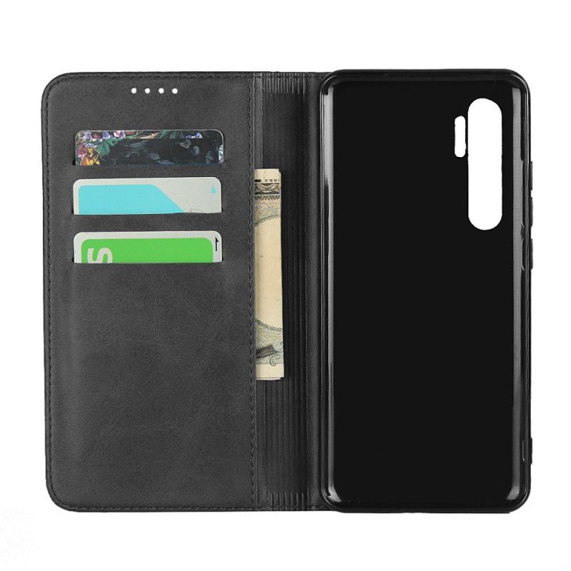 Flip Kotelot Xiaomi Mi Note 10 Lite Czerwony Czarny Elegancka Dwoina Etui Ochronne