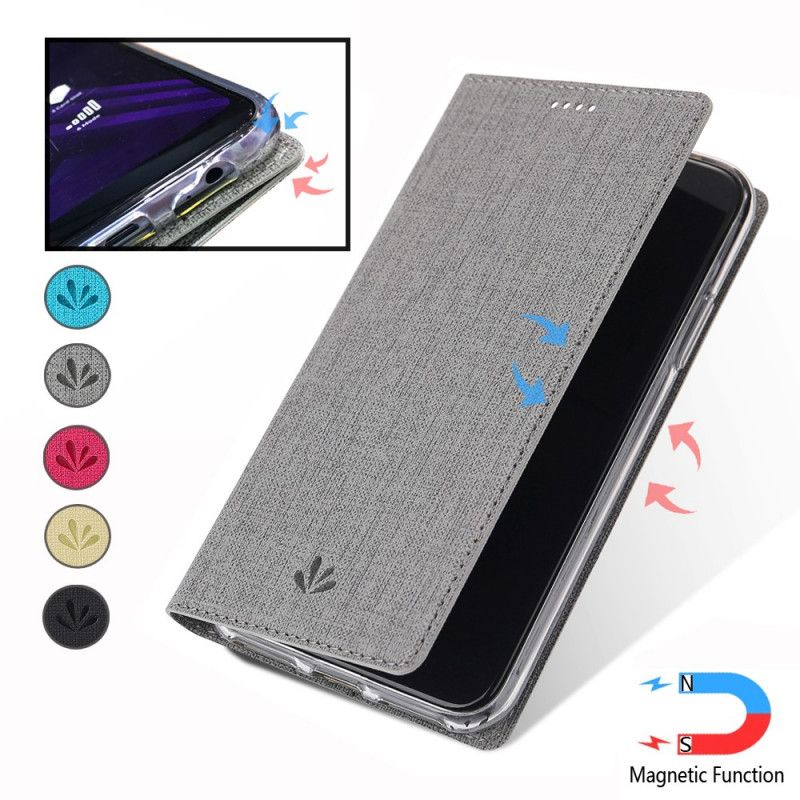 Flip Kotelot Xiaomi Mi Note 10 Lite Szary Czarny Teksturowany Vili Dmx Etui Ochronne