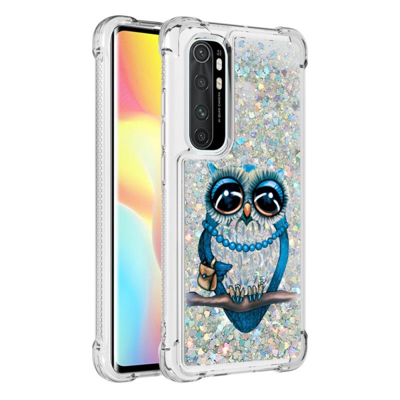 Futerały Xiaomi Mi Note 10 Lite Etui na Telefon Miss Sowa Brokat