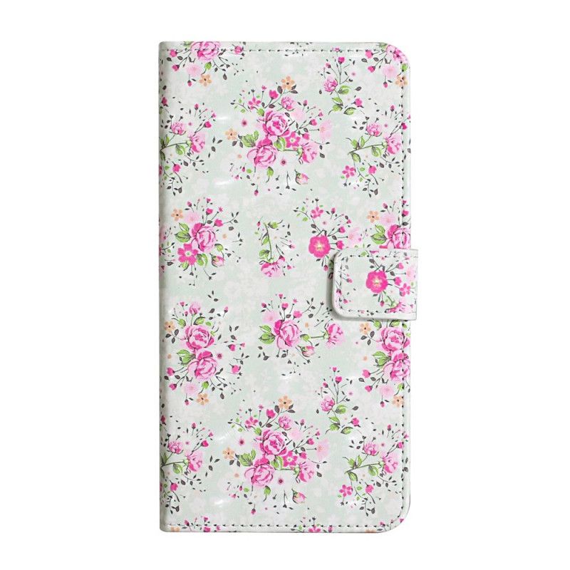 Skórzany Futerał Xiaomi Mi Note 10 Lite Etui na Telefon Liberty Design W Kwiaty