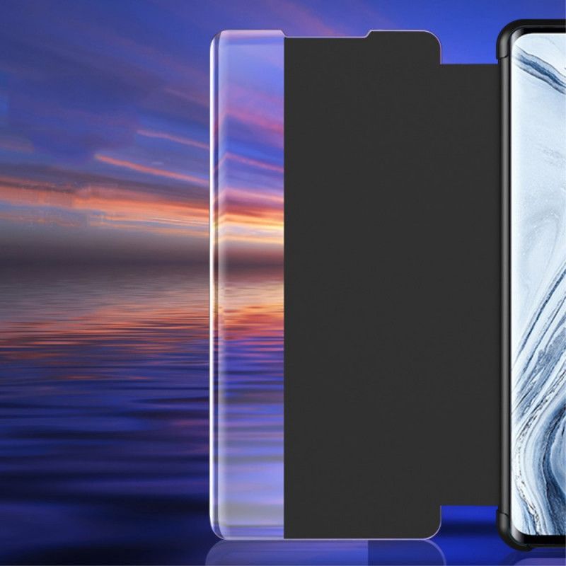 Zobacz Okładkę Teksturowana Sztuczna Skóra Xiaomi Mi Note 10 Lite Czerwony Czarny