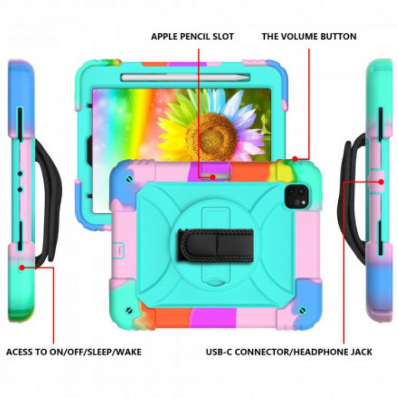 Etui Ipad Pro 11" (2021) (2020) (2018) Kolory Paska I Paska Na Ramię