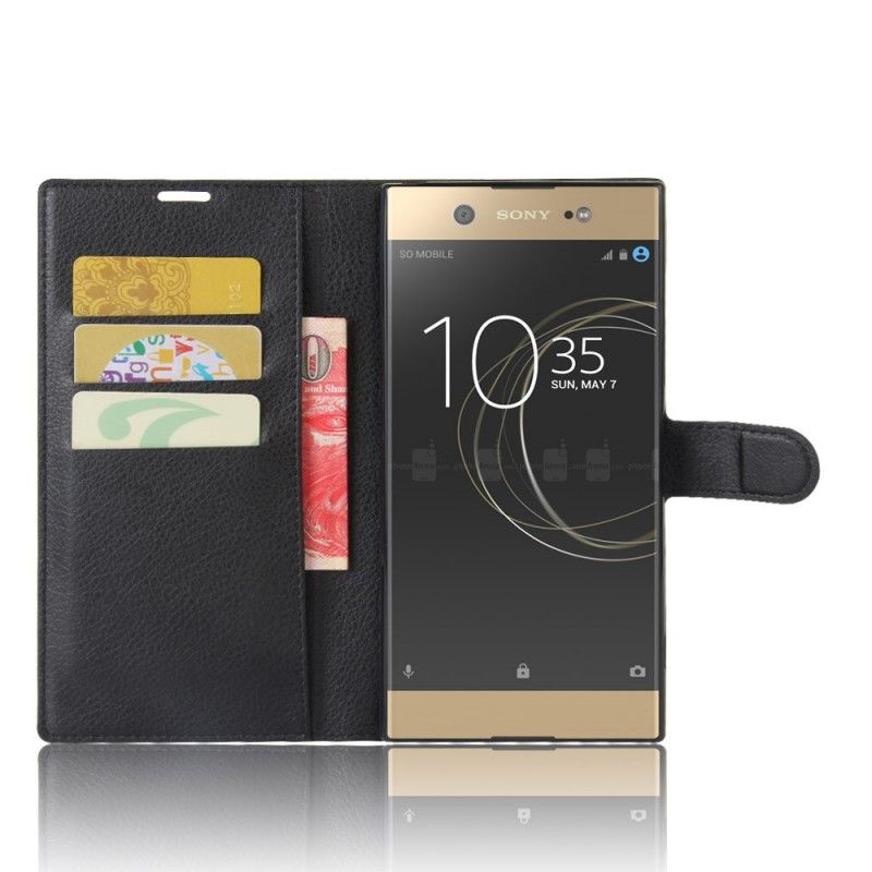 Pokrowce Sony Xperia XA1 Ultra Biały Czarny Skóra Ekologiczna W Stylu Retro