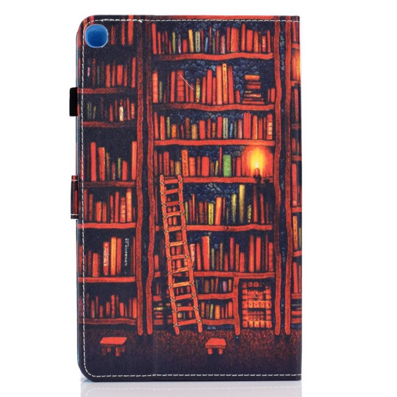 Etui Folio Samsung Galaxy Tab S6 Lite Ciemnoczerwony Brązowy Biblioteka