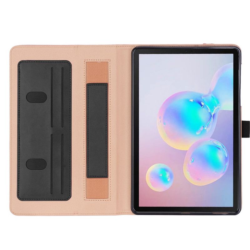 Etui Folio Samsung Galaxy Tab S6 Lite Czerwony Czarny Wielofunkcyjny Biznes Etui Ochronne