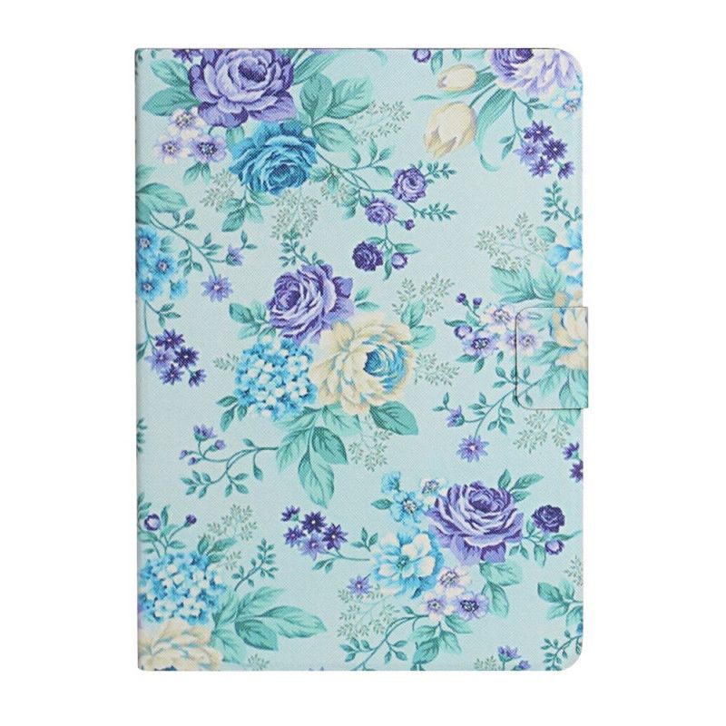 Etui Folio Samsung Galaxy Tab S6 Lite Szary Czarny Kwiaty Kwiaty Kwiaty