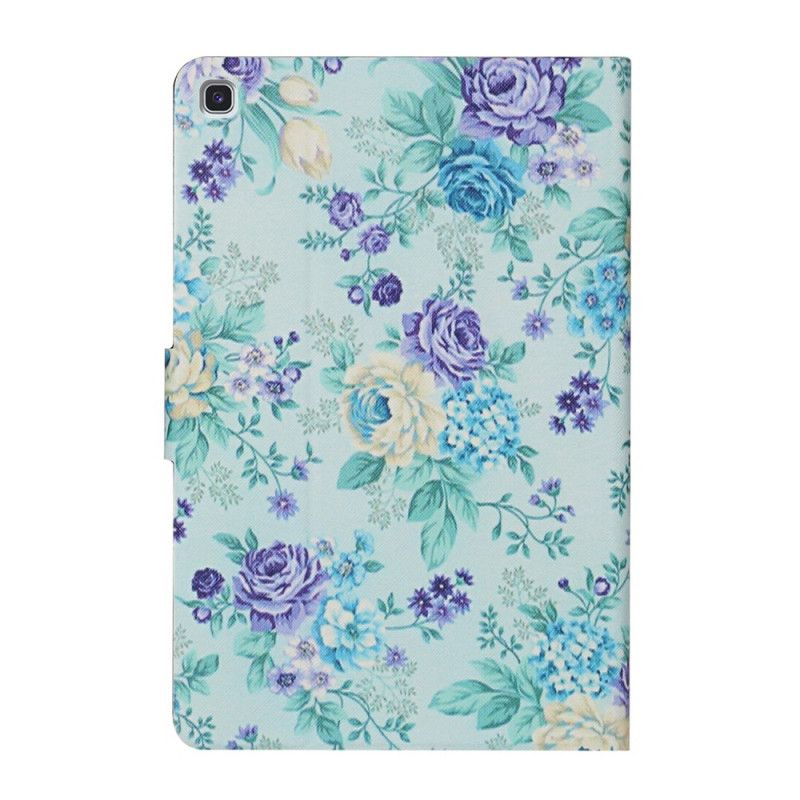 Etui Folio Samsung Galaxy Tab S6 Lite Szary Czarny Kwiaty Kwiaty Kwiaty