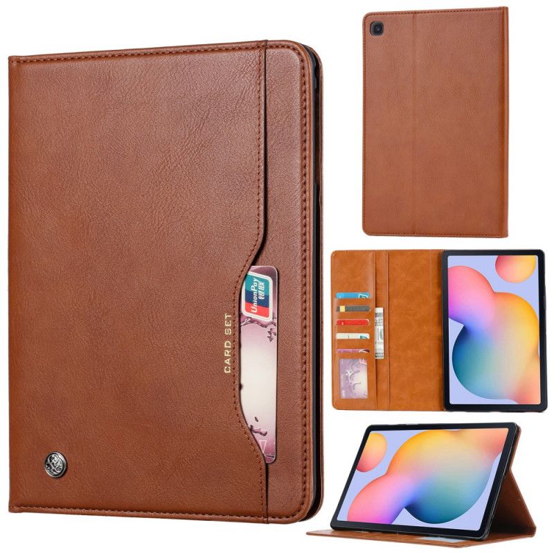 Etui Samsung Galaxy Tab S6 Lite Czerwony Czarny Zestaw Kart Etui Ochronne