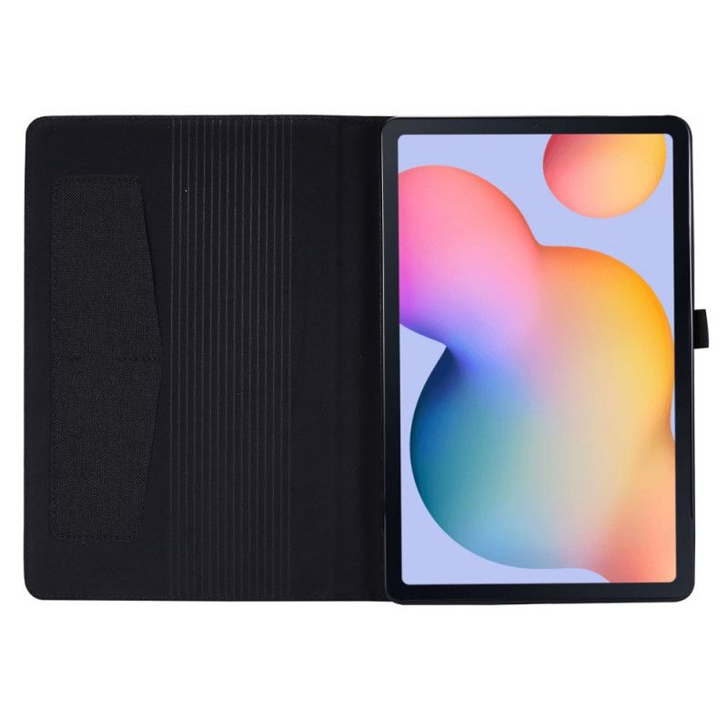 Etui Samsung Galaxy Tab S6 Lite Szary Czarny Tkanina Etui Ochronne