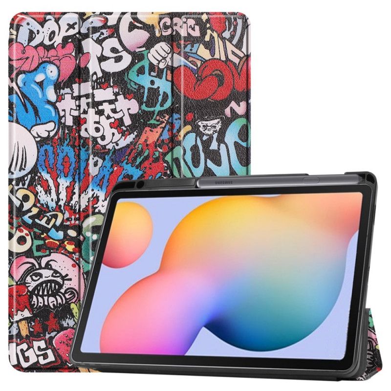 Smart Case Samsung Galaxy Tab S6 Lite Uchwyt Na Ołówki Graffiti