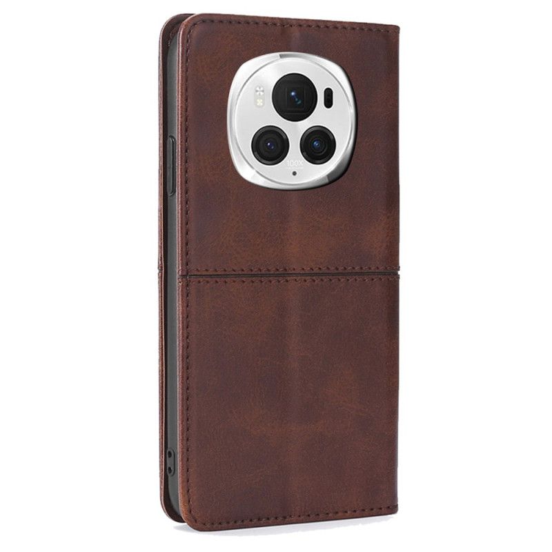 Flip Kotelot Honor Magic 6 Pro Vintage Tekstura Etui Ochronne