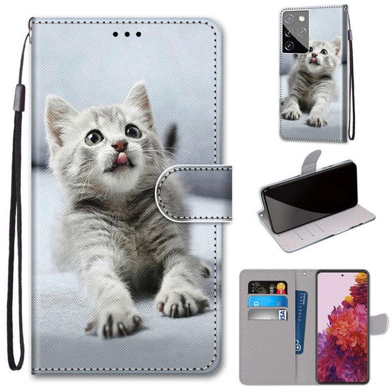 Etui Folio Samsung Galaxy S21 Ultra 5G Biały Czarny Najpiękniejsze Koty