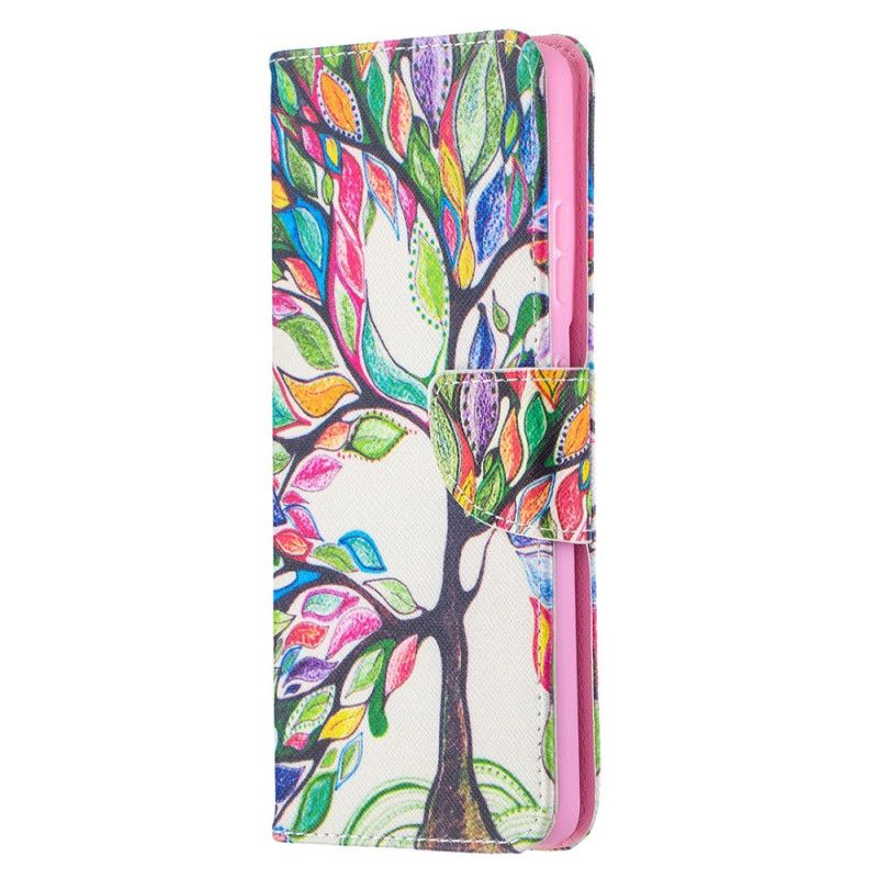 Etui Folio Samsung Galaxy S21 Ultra 5G Kolorowe Drzewo Etui Ochronne