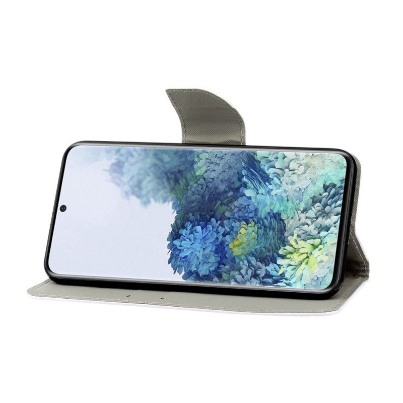 Etui Folio Samsung Galaxy S21 Ultra 5G Kolorowy Kotek Ze Stringami Etui Ochronne