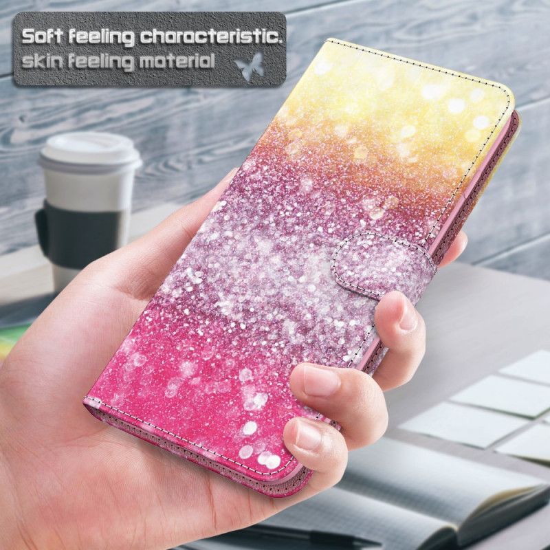 Etui Folio Samsung Galaxy S21 Ultra 5G Magenta Brokatowy Gradient Etui Ochronne