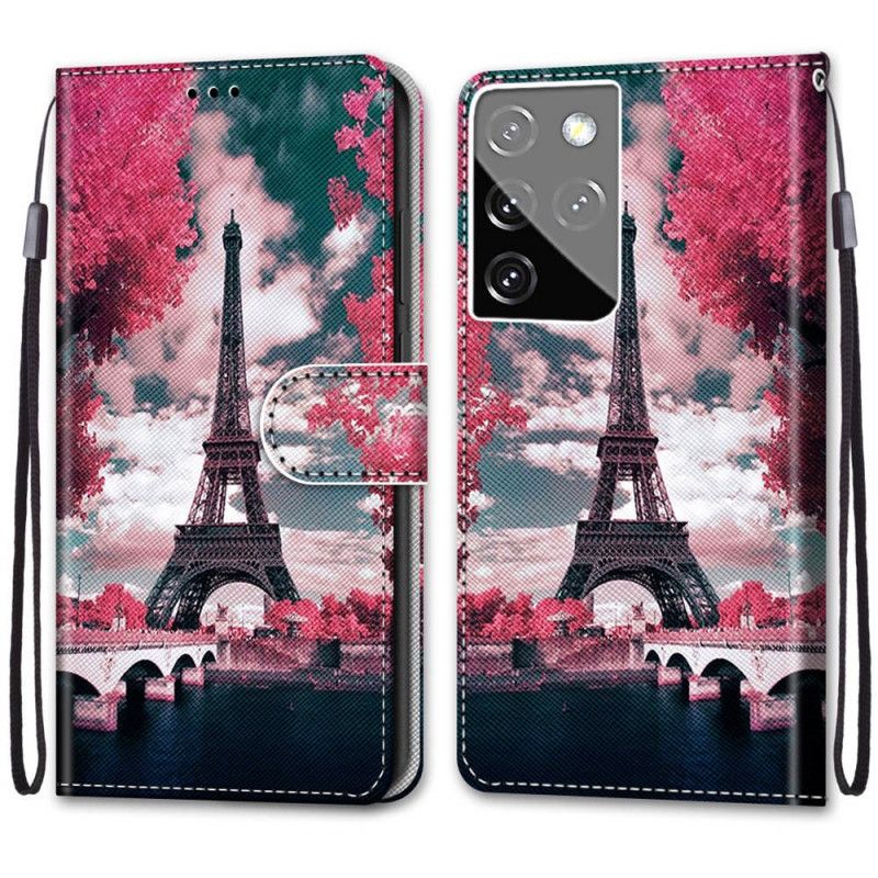 Etui Folio Samsung Galaxy S21 Ultra 5G Paryż W Rozkwicie