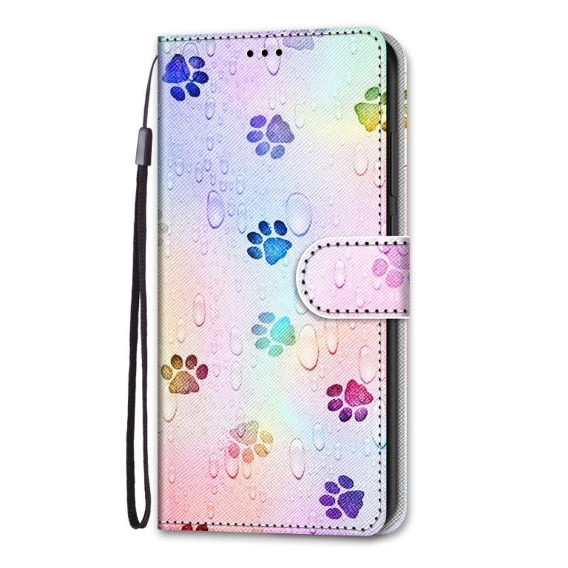 Etui Folio Samsung Galaxy S21 Ultra 5G Ślady Na Deszczu Etui Ochronne