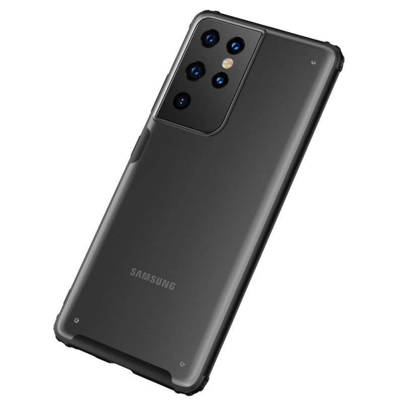 Etui Samsung Galaxy S21 Ultra 5G Czerwony Czarny Matowa Hybryda Etui Ochronne