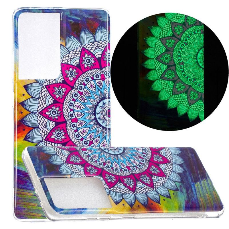 Etui Samsung Galaxy S21 Ultra 5G Mandala W Kolorze Fluorescencyjnym