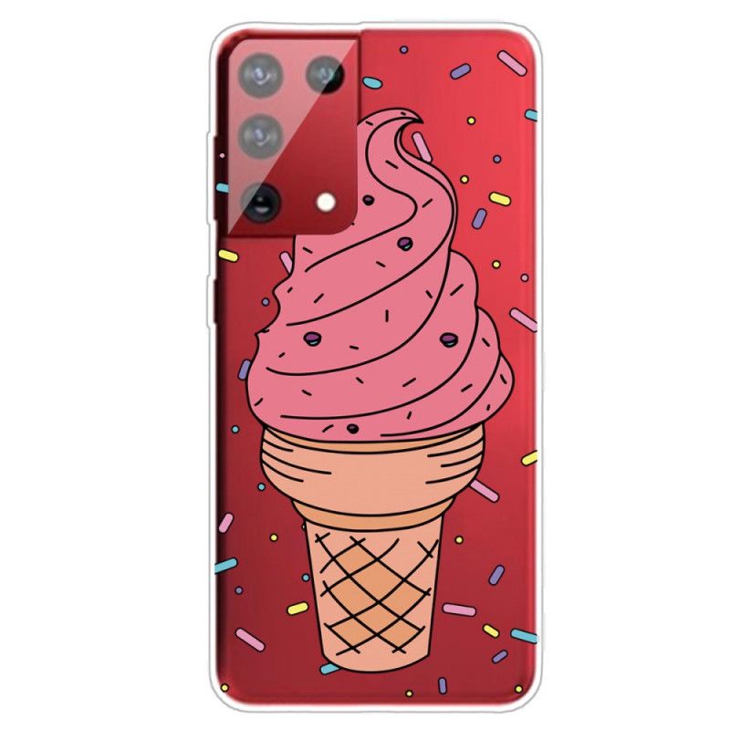 Etui Samsung Galaxy S21 Ultra 5G Różowy Magenta Lody