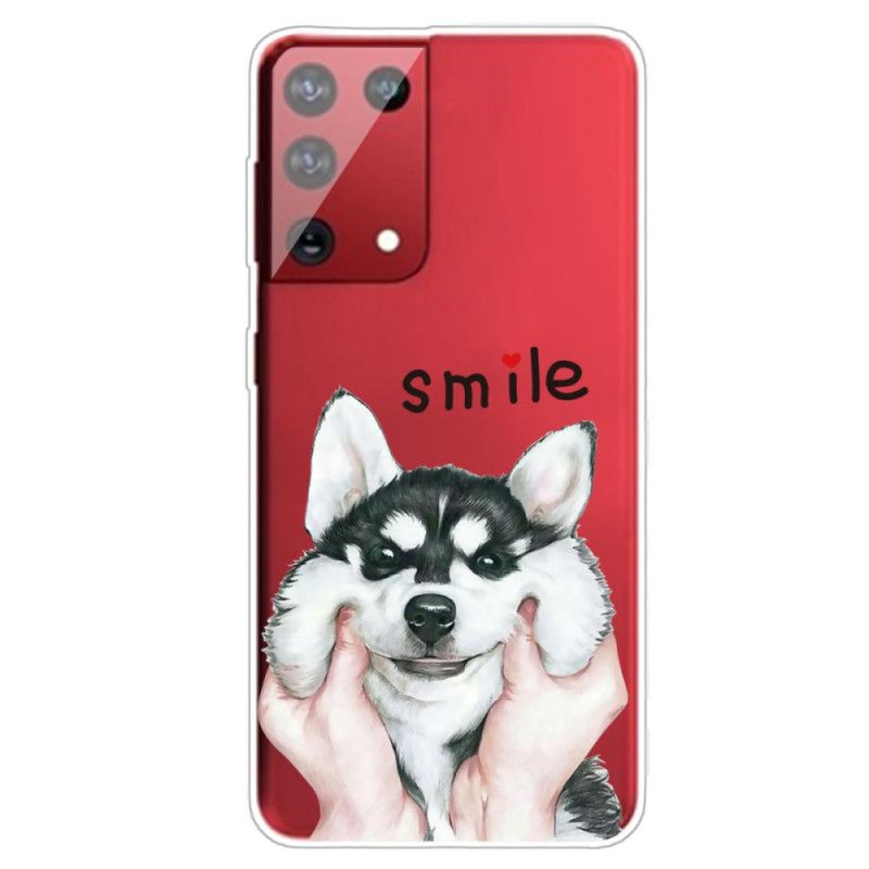 Etui Samsung Galaxy S21 Ultra 5G Uśmiechnięty Pies Etui Ochronne