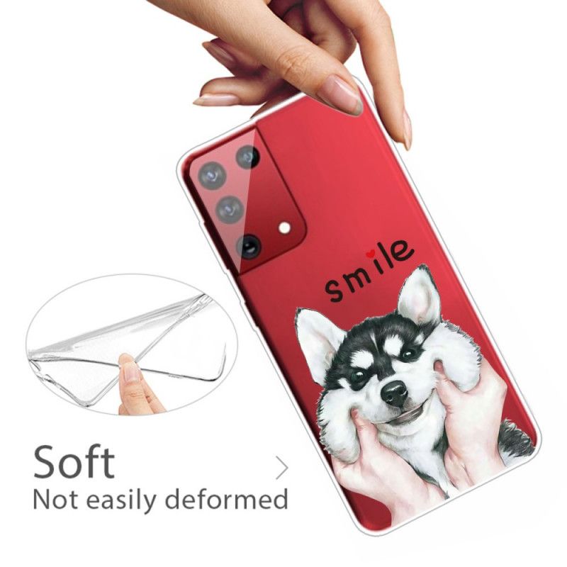 Etui Samsung Galaxy S21 Ultra 5G Uśmiechnięty Pies Etui Ochronne