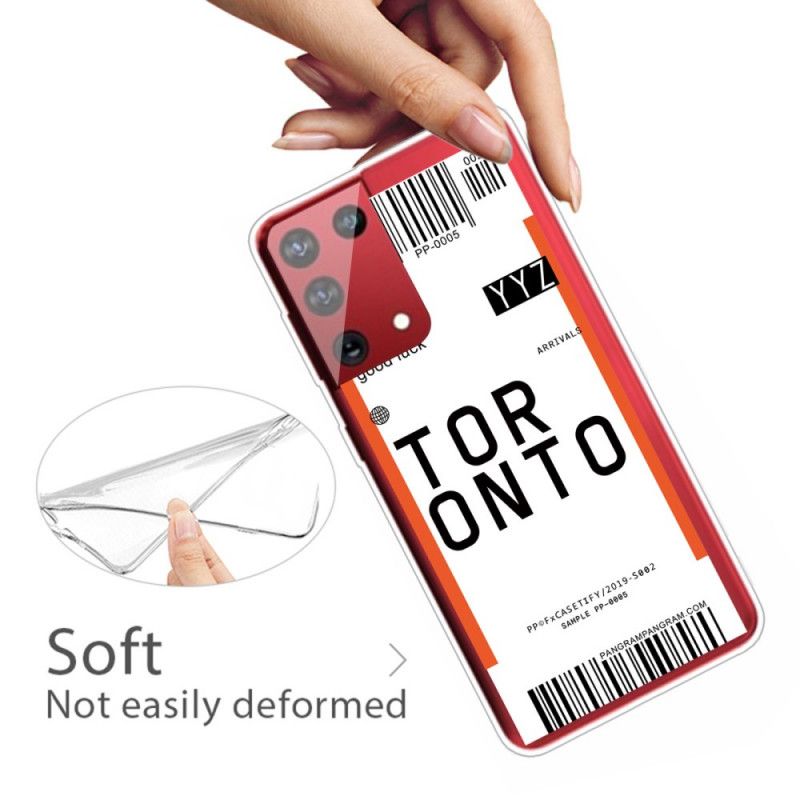 Futerały Samsung Galaxy S21 Ultra 5G Etui na Telefon Karta Pokładowa Do Toronto