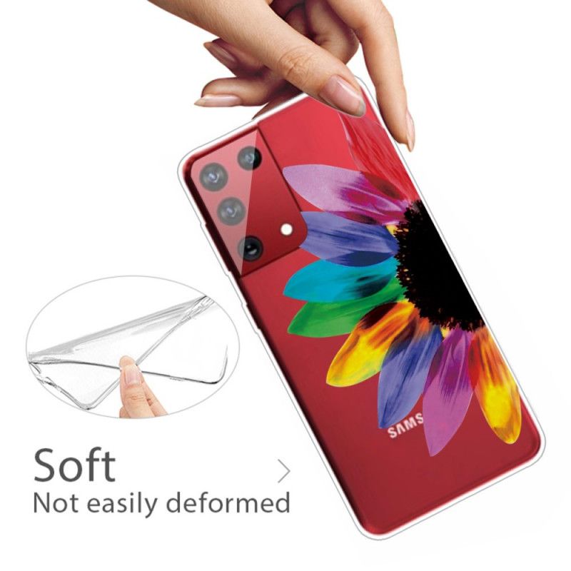 Futerały Samsung Galaxy S21 Ultra 5G Etui na Telefon Kolorowy Kwiat