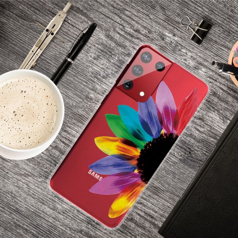 Futerały Samsung Galaxy S21 Ultra 5G Etui na Telefon Kolorowy Kwiat