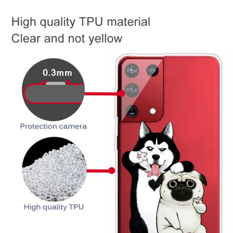 Futerały Samsung Galaxy S21 Ultra 5G Etui na Telefon Śmieszne Psy