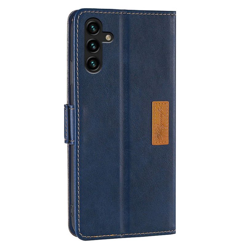 Etui Folio Do Samsung Galaxy A13 5g Bicolor Sztuczna Skóra