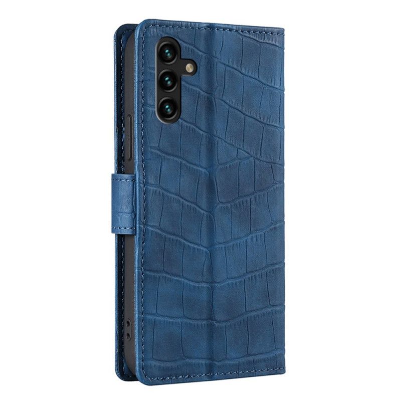 Etui Folio Do Samsung Galaxy A13 5g Efekt Skóry Krokodyla