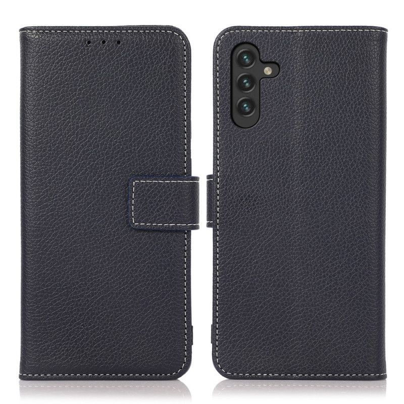 Etui Folio Do Samsung Galaxy A13 5g Liczi Ze Sztucznej Skóry