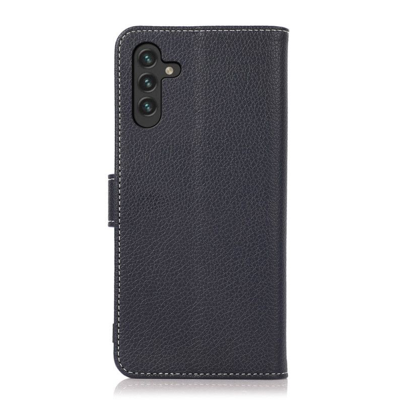 Etui Folio Do Samsung Galaxy A13 5g Liczi Ze Sztucznej Skóry