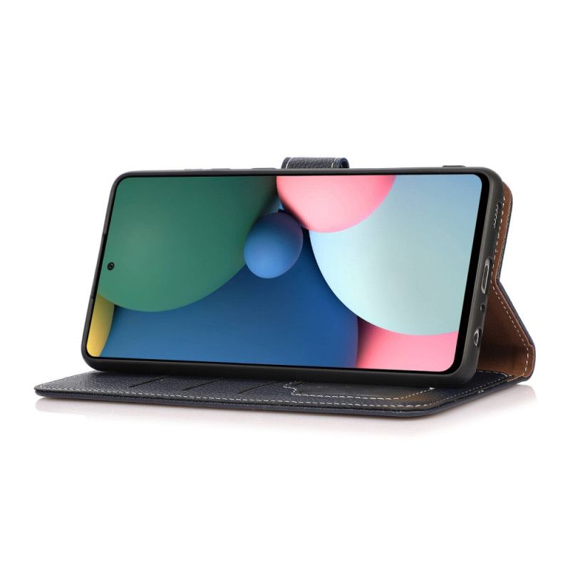 Etui Folio Do Samsung Galaxy A13 5g Liczi Ze Sztucznej Skóry