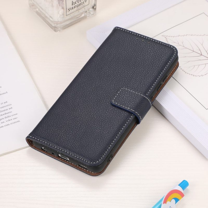 Etui Folio Do Samsung Galaxy A13 5g Liczi Ze Sztucznej Skóry