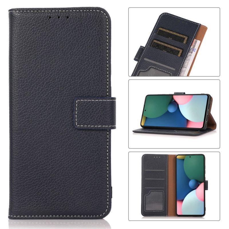 Etui Folio Do Samsung Galaxy A13 5g Liczi Ze Sztucznej Skóry