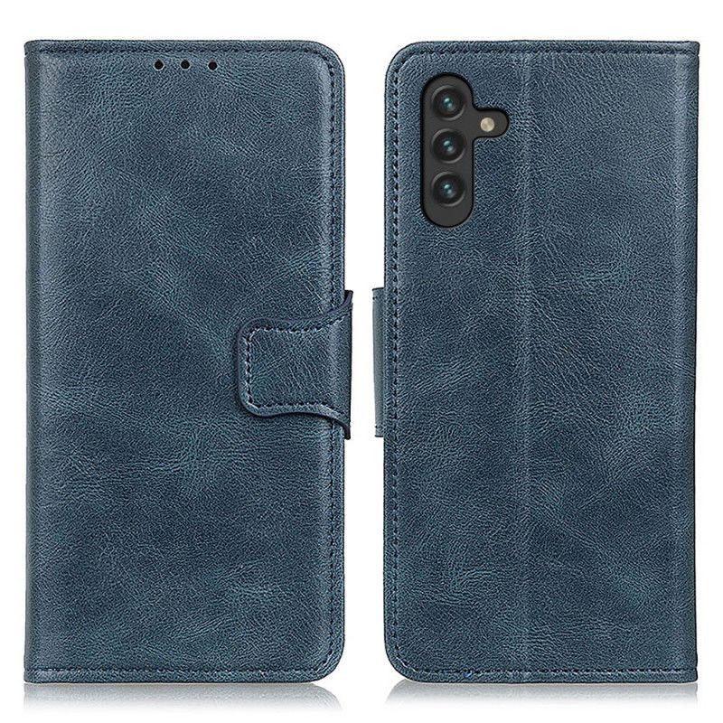 Etui Folio Do Samsung Galaxy A13 5g Odwracalne Zapięcie Z Efektem Skóry