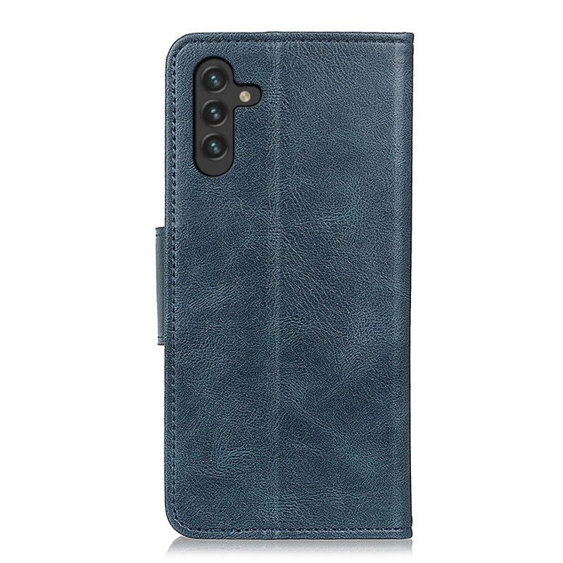 Etui Folio Do Samsung Galaxy A13 5g Odwracalne Zapięcie Z Efektem Skóry